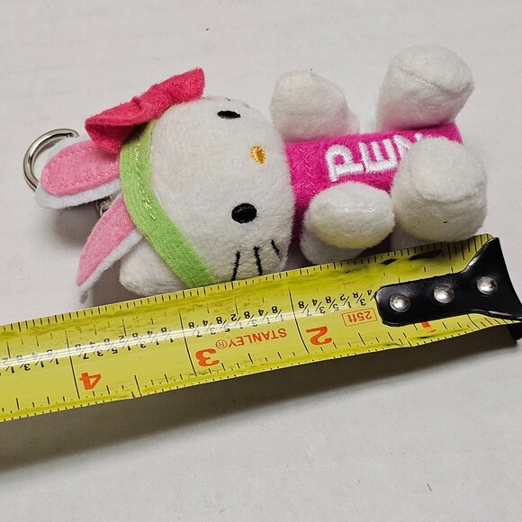 Pez Sanrio Hello Kitty Plush Pink Bow Easter Bunny Ears Candy Dispenser KeyChain - Picture 9 of 11